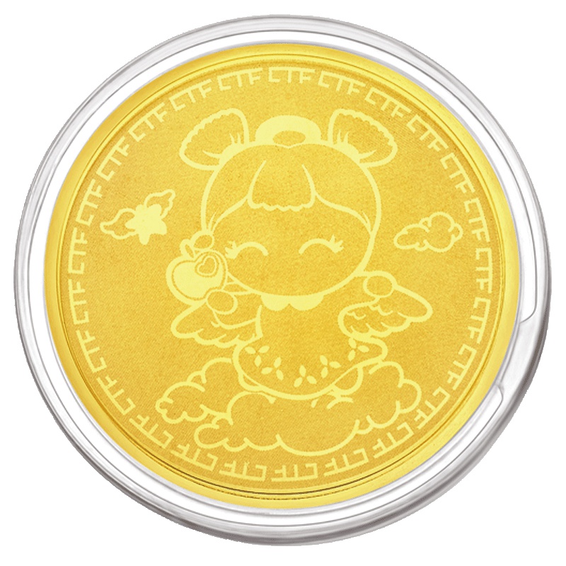 schl-臻选周大福福星宝宝足金金金币(送中国结挂饰)