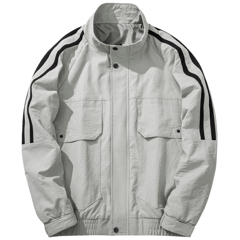 千纸鹤男装夹克2019秋季新款韩版潮流帅气男士立领工装外套30262