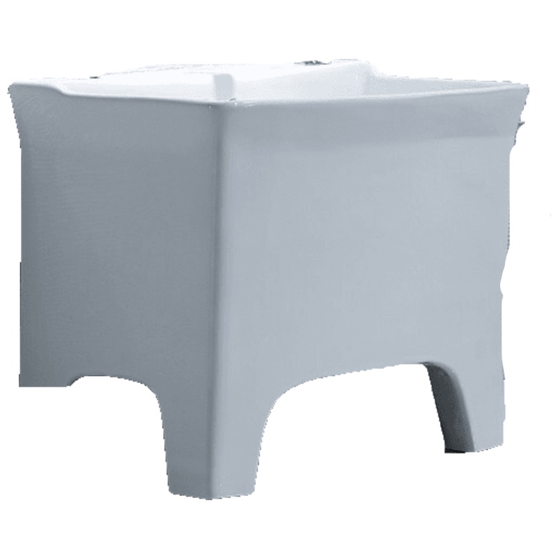 拖把池新款四脚陶瓷台控自动下水洗拖把池墩布池阳台 拖布盆安心抵