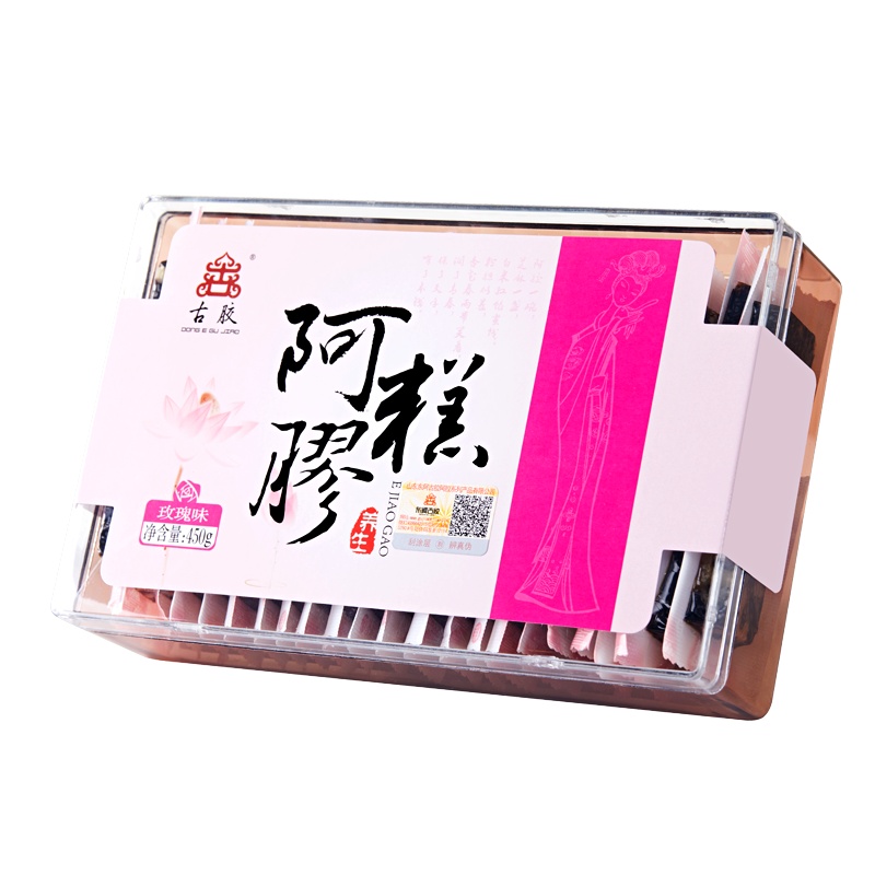 东阿古胶 玫瑰型阿胶糕450g 开袋即食 即食阿胶糕