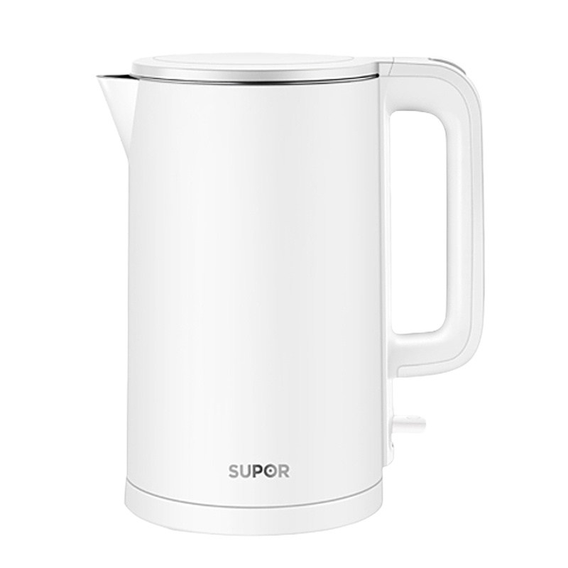 苏泊尔(SUPOR)电水壶SW-15T715白色 1.5L 烧水壶家用 304不锈钢 自动断电 双层防烫STRIX
