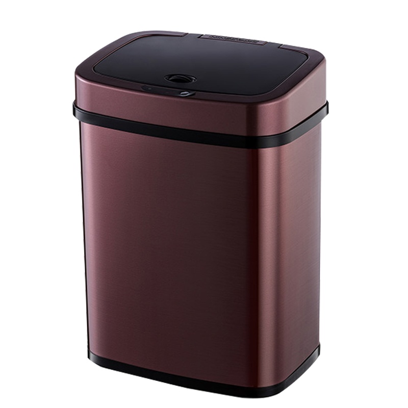 NST/纳仕达 玫瑰金色12L不锈钢创意智能感应垃圾桶家用客厅卧室卫生间厨房大号