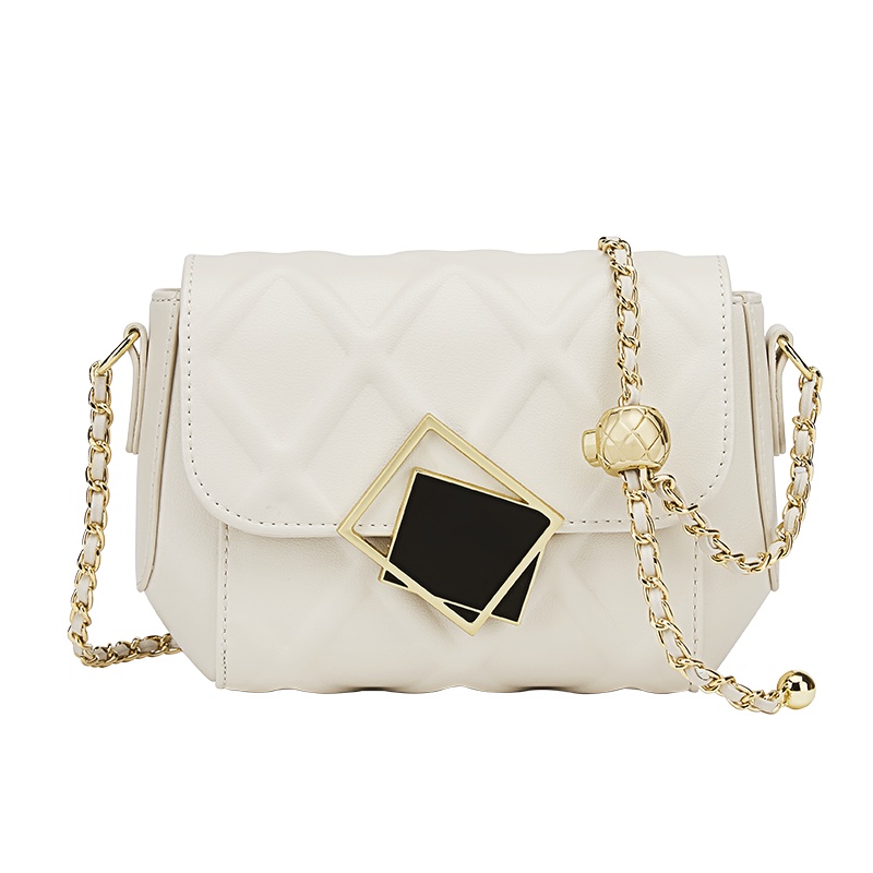 马克华菲小包包2021新款潮时尚真皮女包网红款小金球菱格链条斜挎包