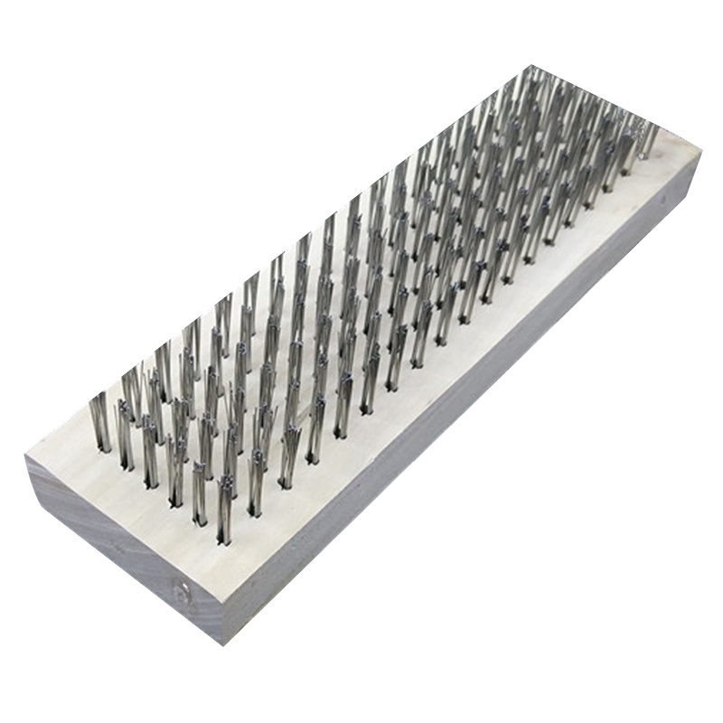 海斯迪克 HKW-92 钢丝刷甲板刷 清洁除污刷刷头地板刷 除锈刷长柄钢丝金属表面清洁刷 20cm钢丝刷头