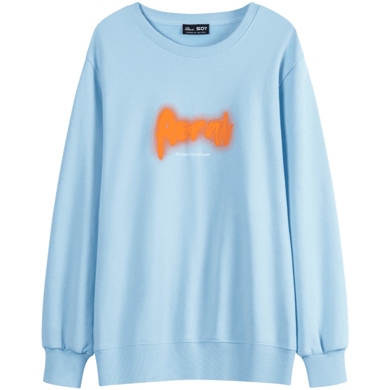 OtherMix橙IP联名卫衣女宽松韩版2021新款圆领春ins潮设计感上衣