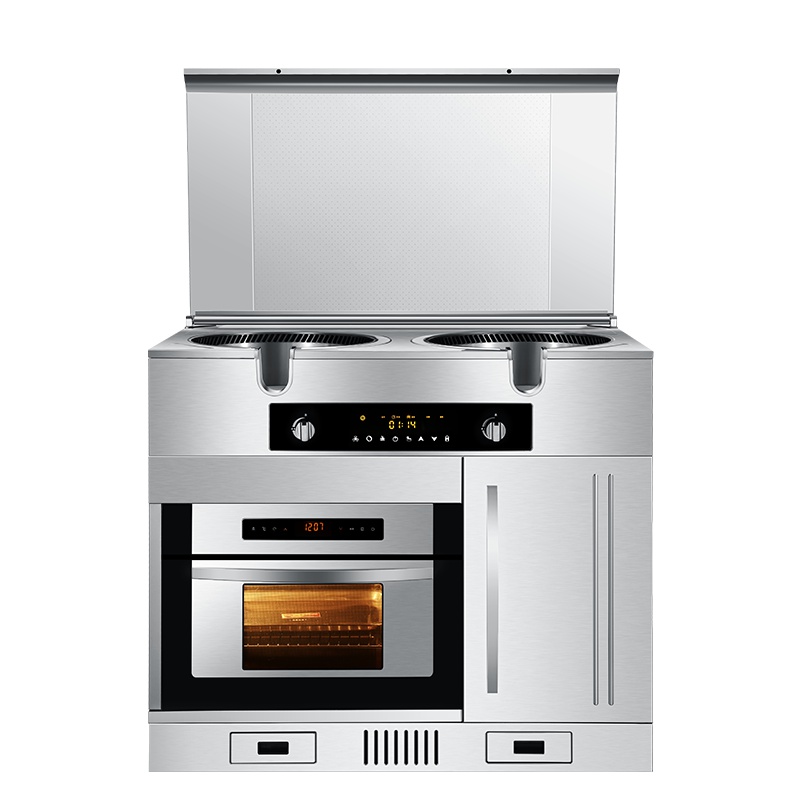 美大 (MEIDA)喜临门JJZT--8K 环吸下排集成灶烟机燃气灶烤箱高端集成灶 天然气