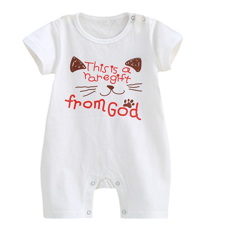 卡比一木KBMLOVELY 0-9个月男女宝宝夏季纯棉卡通哈衣婴幼儿内衣婴儿通用爬爬服连体衣闭档哈衣JK001