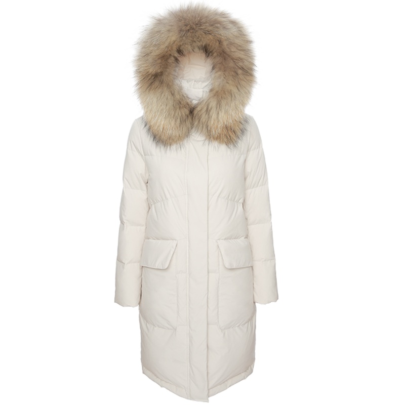 高梵羽绒服女中长款2019新款清仓断码加厚白鸭绒冬天外套