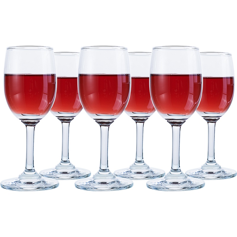 Ocean进口无铅玻璃高脚小酒杯白酒杯烈酒杯黄酒杯葡萄酒杯130ML6只