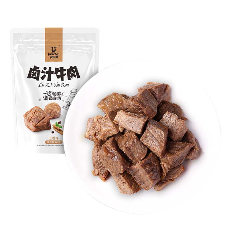 科尔沁 休闲肉脯零食 卤汁牛肉 五香味 68g 内蒙古特产
