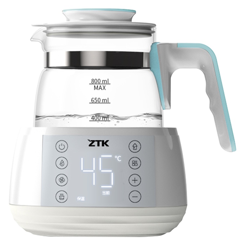 ZTK 电热水壶家用玻璃瓶全自动断电智能恒温保温一体小型煮开水烧水壶 型号Z-TNQ800蓝色