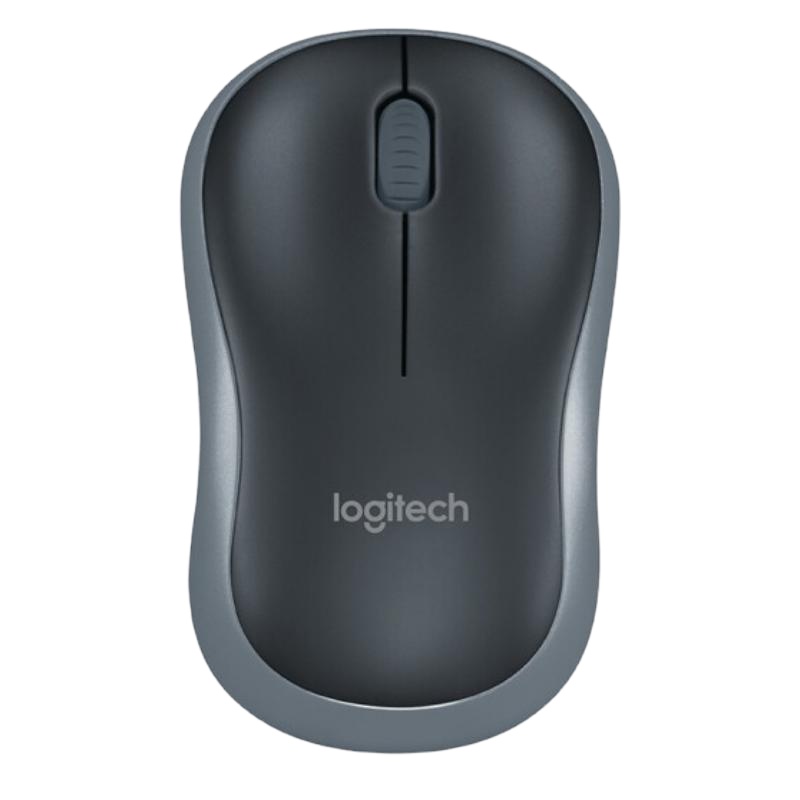 罗技(Logitech)M185无线鼠标 黑色灰边带无线2.4G接收器