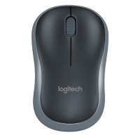罗技(Logitech)M185无线鼠标 黑色灰边带无线2.4G接收器