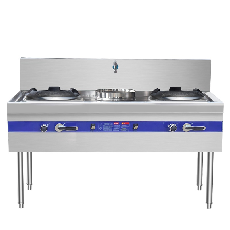 乐创(lecon) 商用燃气灶 双头单尾小炒灶天然气/液化气适用炉灶LC-J-MHZ01