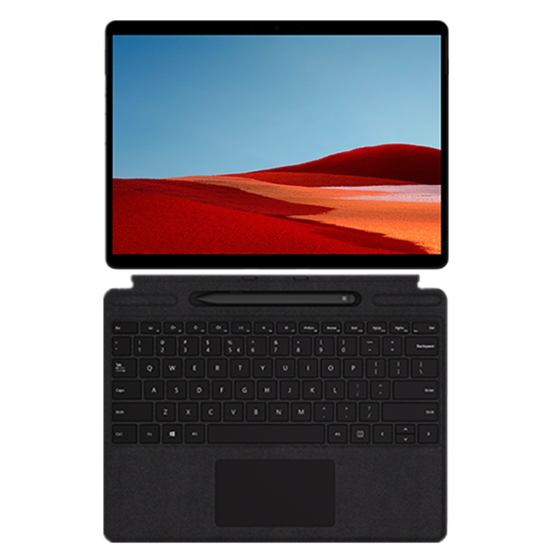 [配原装(键盘+笔)]微软(Microsoft)Surface ProX SQ2增强版 13英寸二合一平板电脑笔记本 2.8K高色域4G LTE版 亮铂金 16G+512G