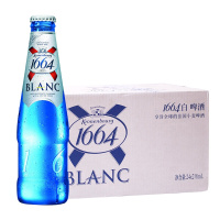 Kronenbourg1664白啤酒法国凯旋克伦堡精酿小麦白啤218ml*24瓶整箱装