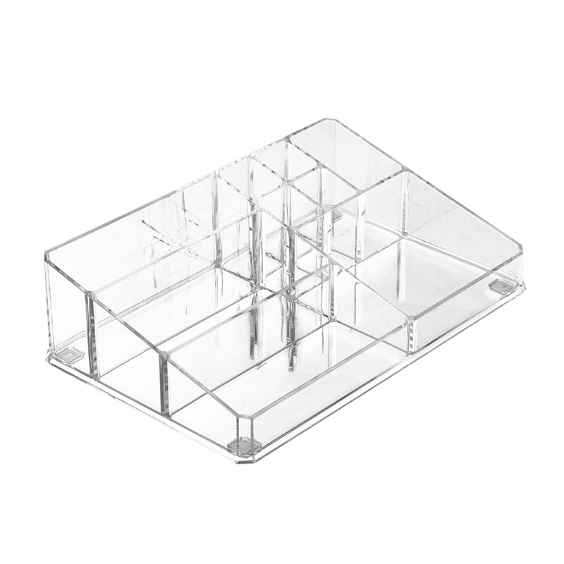 欧润哲(ORANGE) 亚克力彩妆化妆盒化妆品收纳盒9格透明梳妆盒家用口红护肤品收纳盒109280