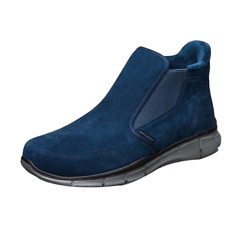 Skechers斯凯奇男士加绒内里休闲高帮鞋男鞋休闲靴666038-NVY