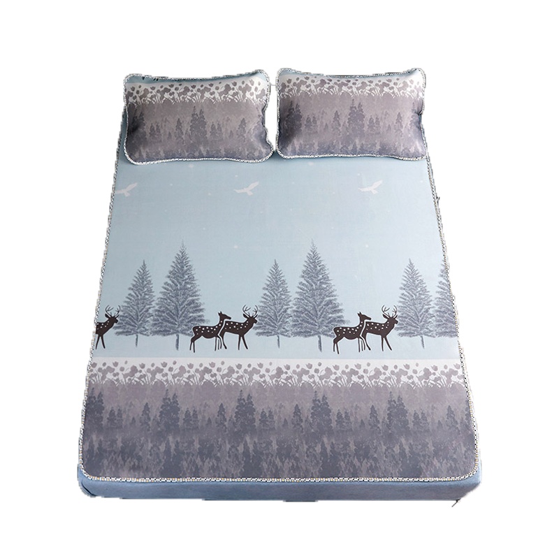 花花公子(PLAYBOY) 冰丝凉席三件套 白鹿原