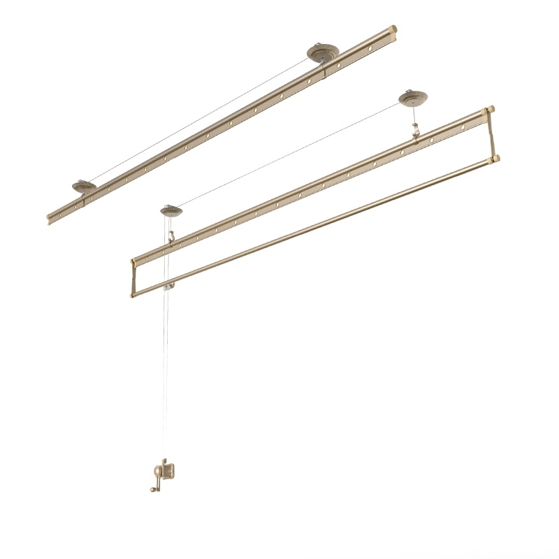 盼盼铝合金外飘衣架 阳台户外推拉晾衣架 室外晒被架折叠晾衣杆外伸缩晒衣架升降晾衣架