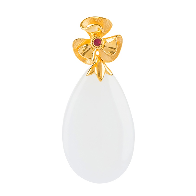 金一足金万众挑一女士款和田玉吊坠赠银链(定价) ZJDZ053