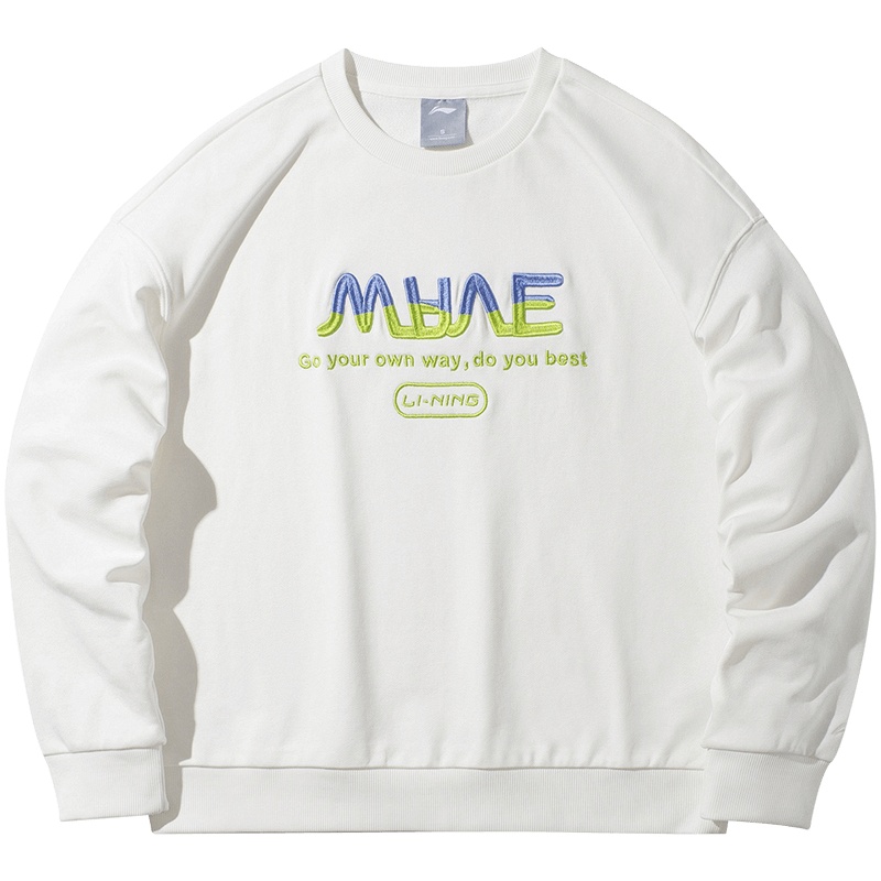 李宁卫衣女士春季新款运动时尚系列套头长袖圆领宽松运动服