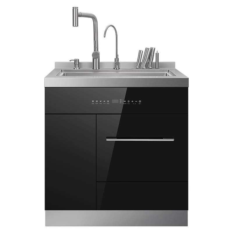 SAST/先科 集成水槽304不锈钢一体嵌入式8套洗碗机750mm消毒柜家用 XK-MX750