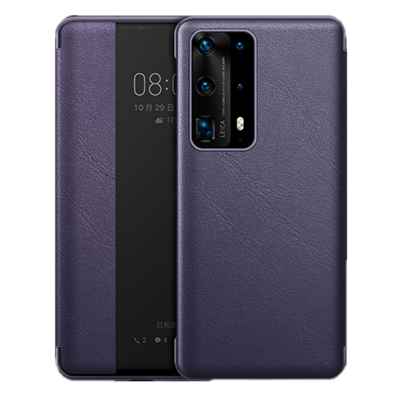 【送钢化膜】高铭宣华为p40pro手机壳素皮p40防摔翻盖式超薄5G保护套pro高档全包原装智能皮套por限量版款男女