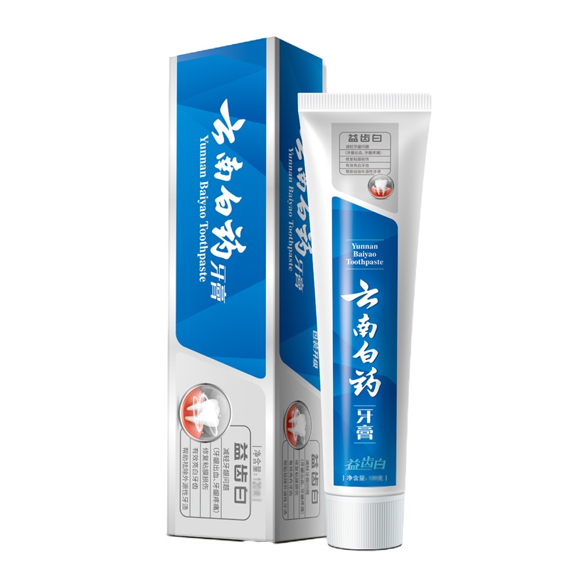 云南白药(YUNNAN BAIYAO) 牙膏 QYC-01 120g（益齿白 激爽薄荷型） 两只装