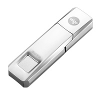 爱国者(aigo)U90指纹加密金属u盘 64GB 车载优盘手机电脑两用高速正品创意定制u盘