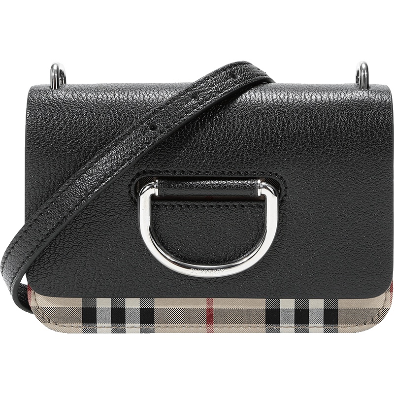 BURBERRY 博柏利 女款织物配皮单肩斜挎包 80109591