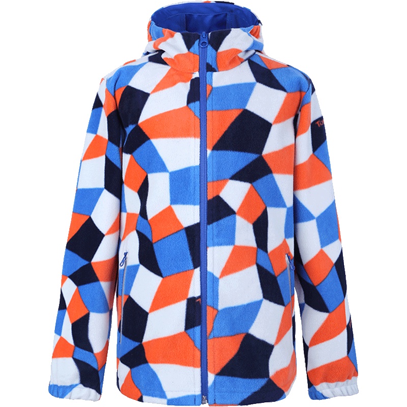 探路者（TOREAD）童装户外小童立体裁剪复合外套防风保暖抓绒衣QAEG93080