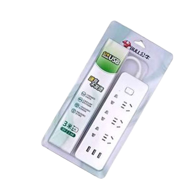 公牛(BULL)UUA126 接线板usb插座3米