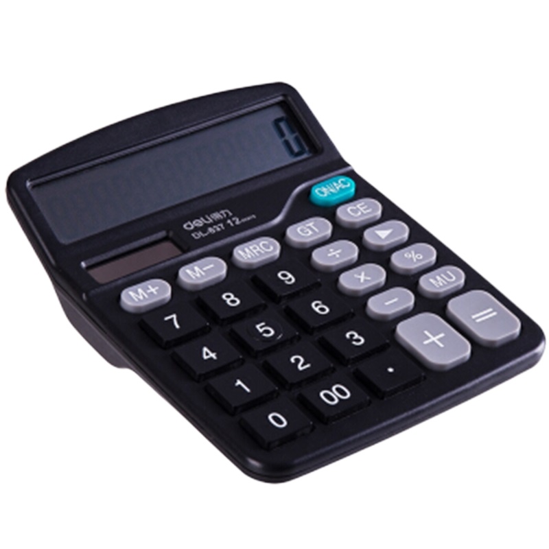 得力(deli)837计算器 桌面计算机 太阳能双电源计算器 办公学生财会用品 837经典款