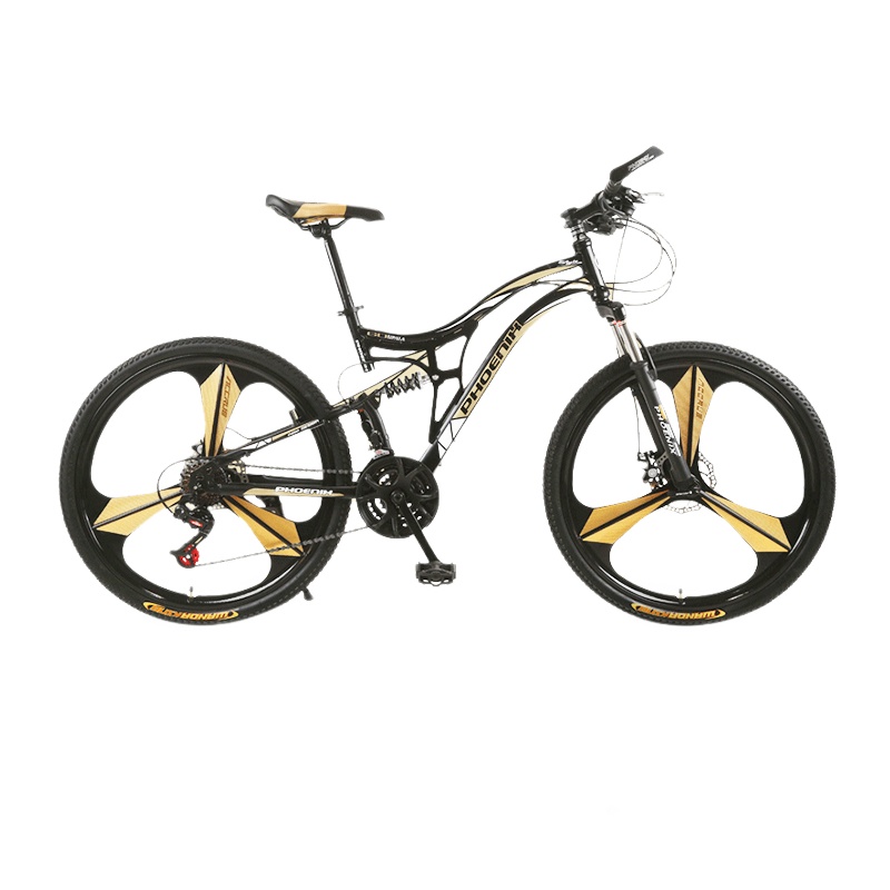 凤凰(PHOENIX)24寸26寸铝合金成人山地自行车24速27速学生男女山地变速车油碟城市单车减震代步