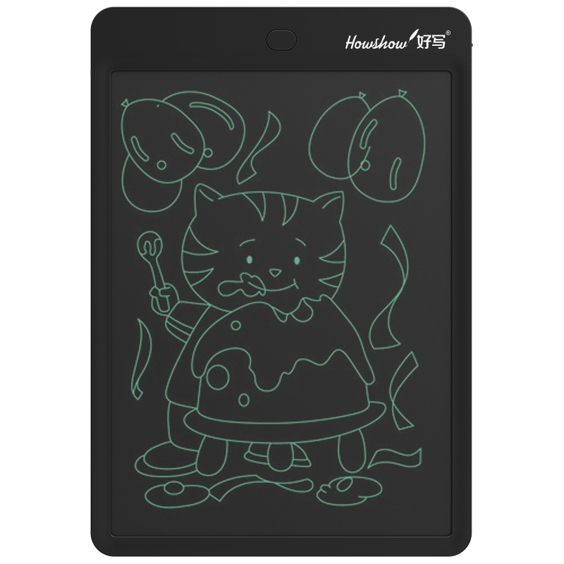 好写（howshow）液晶手写板 儿童涂鸦绘画板 商务草稿板 12英寸写字板无尘小黑板 手绘板电子画板 H12L黑色