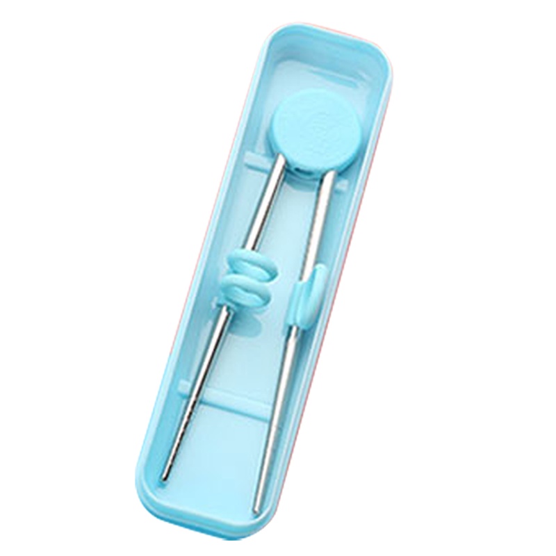 开优米(Kiuimi)304儿童学习筷卡通不锈钢练习筷子婴幼儿早教训练婴童筷餐具宝宝纠正筷 粉色款