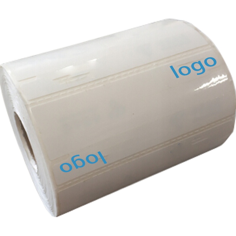 开仰(KAIYANG)K-45-WB-DX F型预印logo尾签不干胶标签纸45*22+45mm/1000片/卷 白底