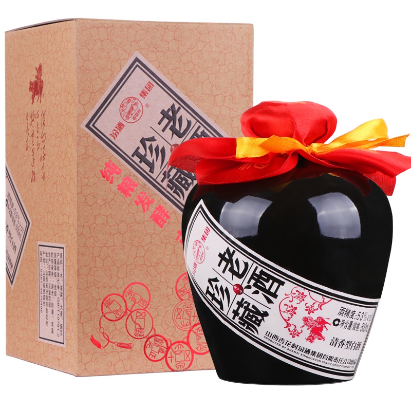 山西汾酒集团杏花村 珍藏老酒53度清香型白酒500ml 整箱6瓶装