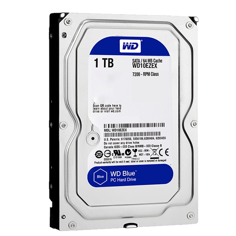 攀升 WD/西部数据 WD10EZEX 西数1T 机械硬盘 台式机电脑1TB蓝盘 sata硬盘 7200