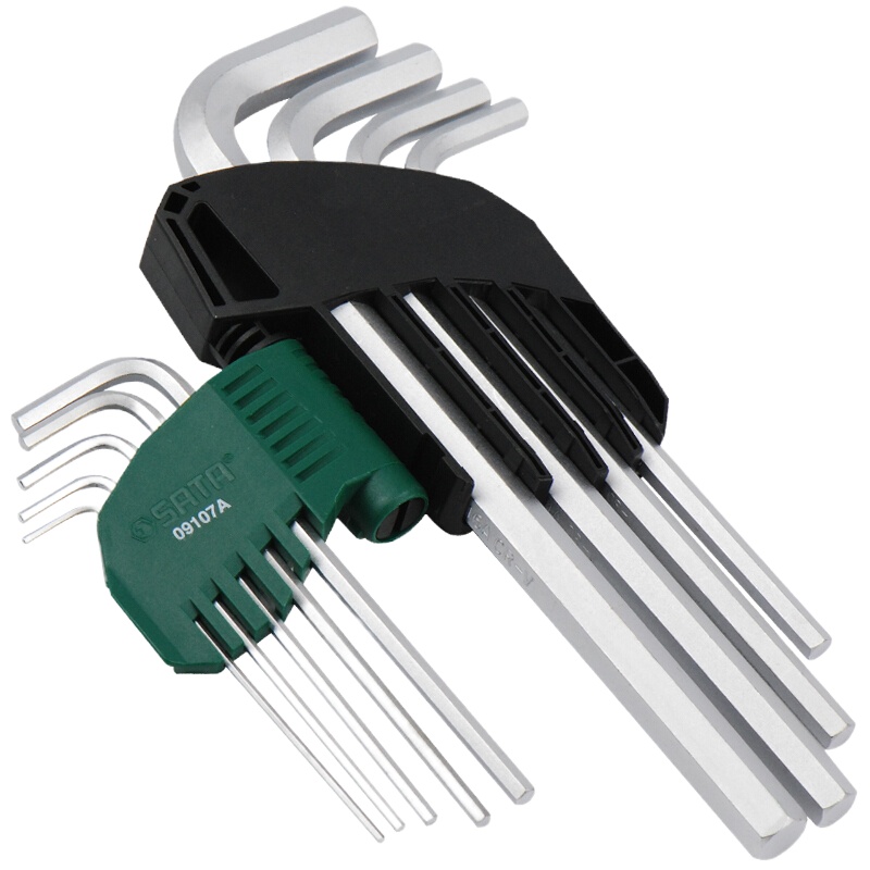 世达(SATA) 09107A 9件套铬钒钢加长内六角扳手