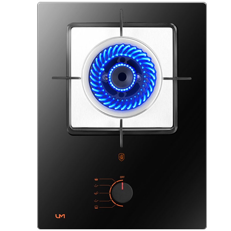 优盟(UM)ZJ005G燃气灶液化气灶具煤气灶单灶嵌入式台嵌两用4.5KW大火力煤气炉灶台防爆玻璃面板(液化气)