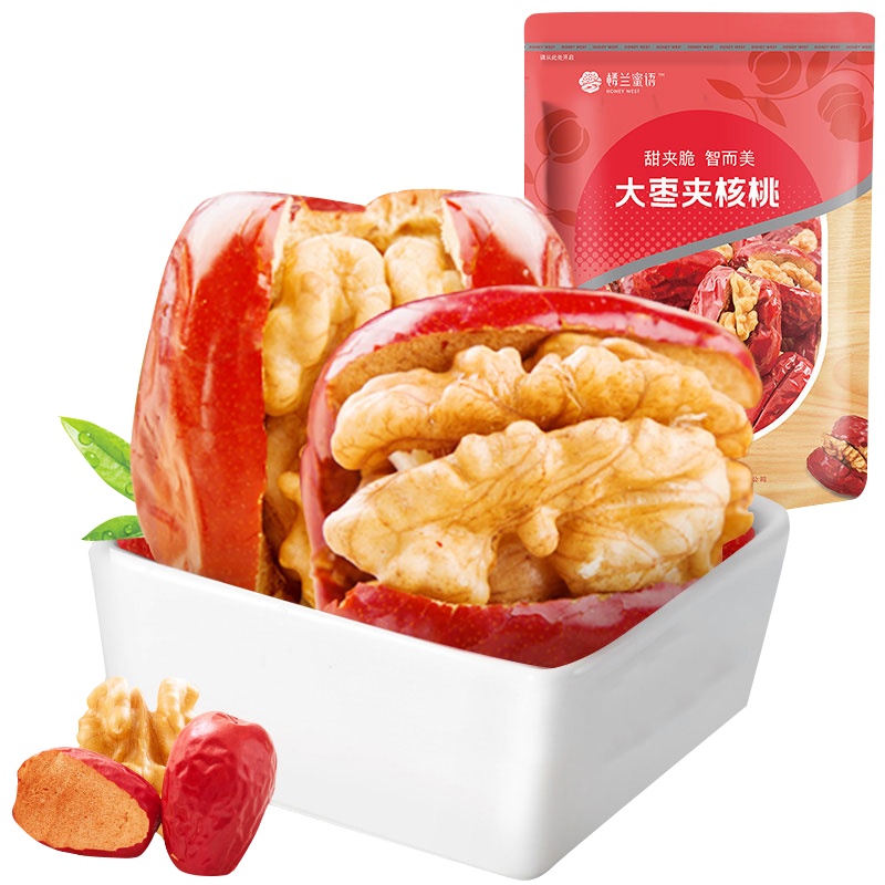 楼兰蜜语一等和田骏枣夹核桃208g