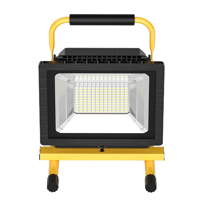 微笑鲨 LED家用充电应急照明灯户外投光灯野营帐篷灯移动便携手提探照灯汽修夜市地摊广场球场工地工作照明 800W