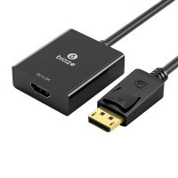毕亚兹 DP转HDMI转换器线 4K高清DisplayPort公对母转接头 ZH36黑