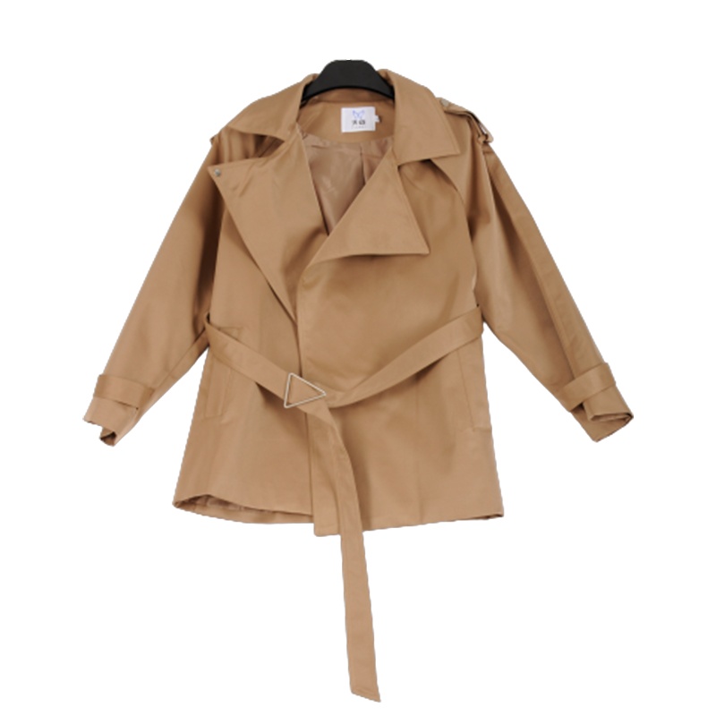 拉夏贝尔Laetia早春季新款韩版风衣女秋冬款上衣女 中长款短款外套911611963