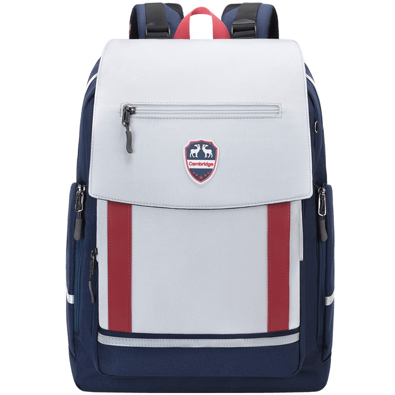 第九城（V.NINE） 小学生书包男童1-3-6年级英伦风大容量减负透气双肩包儿童背包