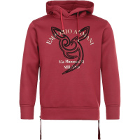 EMPORIO ARMANI 阿玛尼 男士LOGO图案莫代尔纤维连帽卫衣 3G1MQ8 1JAAZ