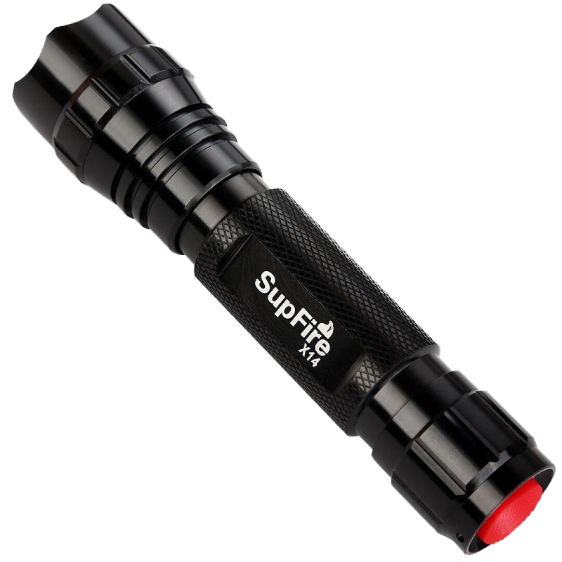 supfire神火X14强光手电筒LED远射户外可充电式防水防身女士迷你 小型手电筒
