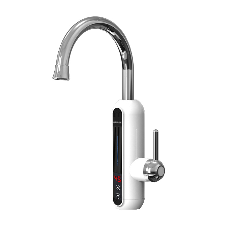 奥克斯(AUX)即热式电热水龙头厨房小厨宝下进水款数码温显SGX3白色恒温